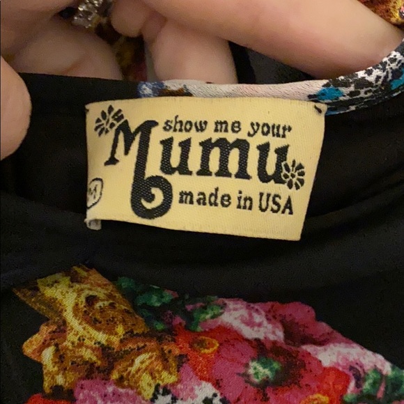 Show Me Your MuMu Black Mini Dress with Colorful Skull Print - Picture 3 of 3